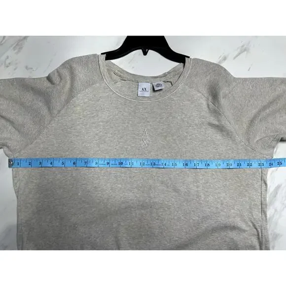 A|X Armani Exchange Men's Tan Crew Neck Short Sleeve 100% Cotton Shirt Size XL - Picture 7 of 8